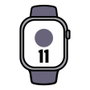 Apple Watch Series 11 GPS + Cellular 42mm Aluminio Plateado con Pulsera Niebla Púrpura